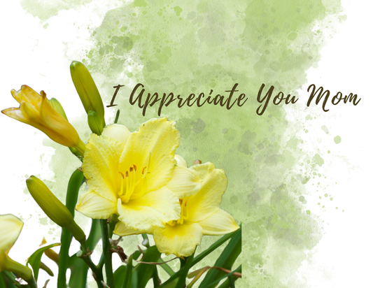 I APPRECIATE YOU MOM